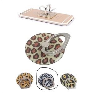 🖤Grey/black animal print phone ring kickstand🖤